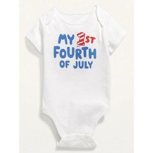 old navy my 1st fourth of July short-sleeve bodysuit for baby
